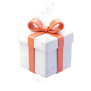一个白色的礼物盒