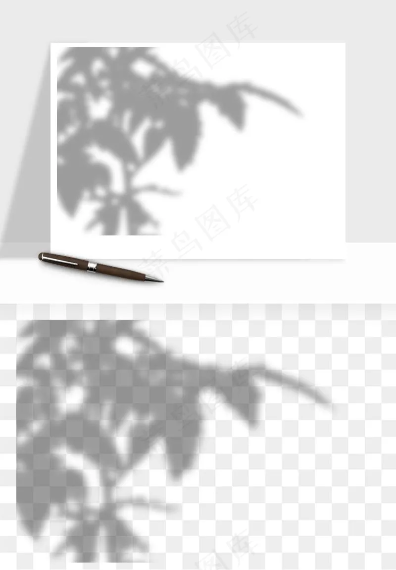 阴影植物窗户投影免抠元素