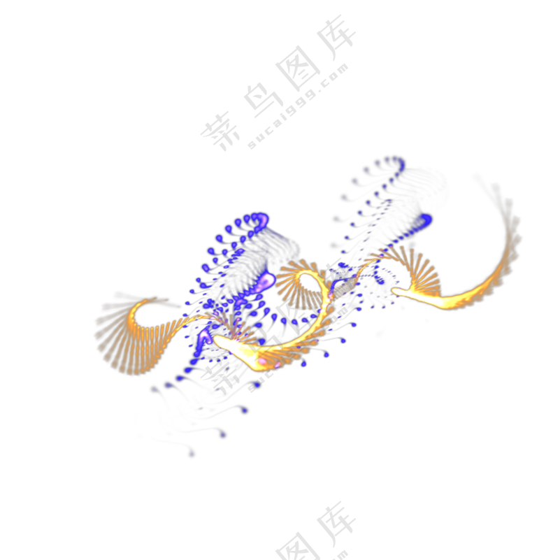 炫彩的粒子抽象透明图片