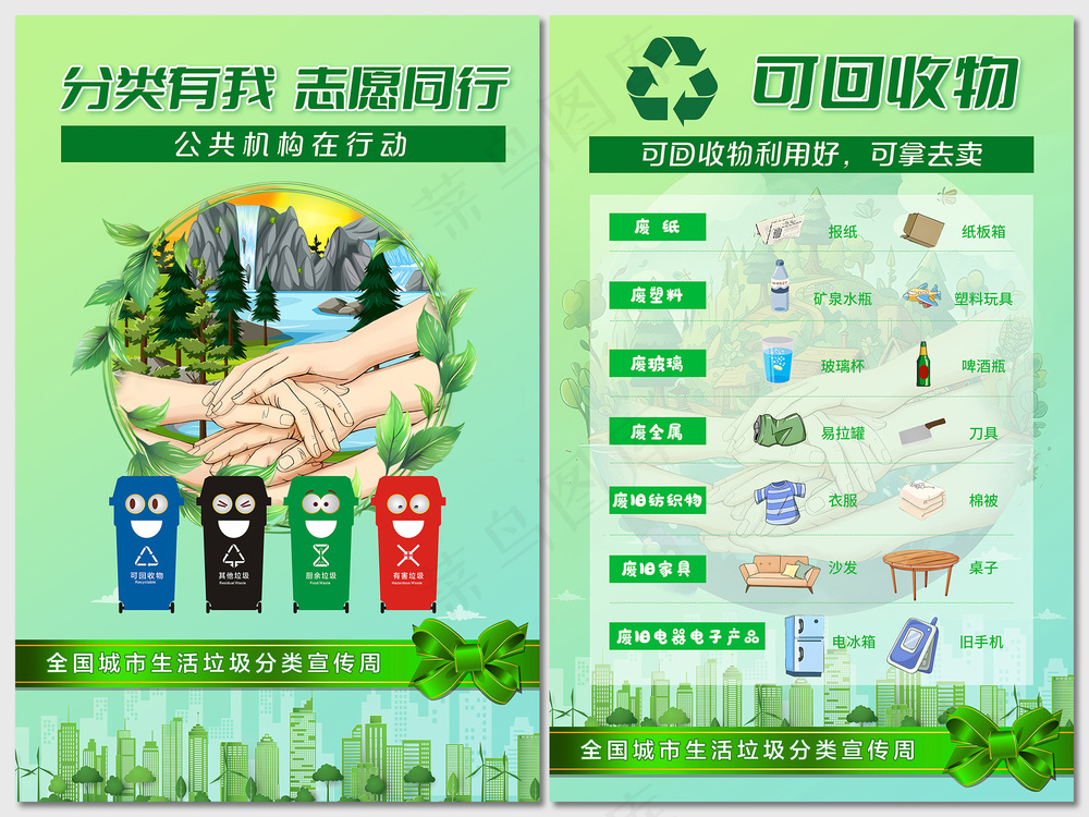 城市生活分类垃圾周海报