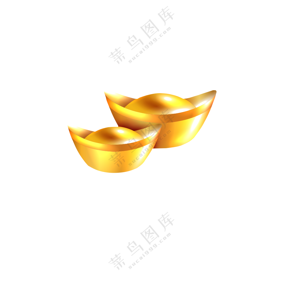 免抠金元宝素材图PNG