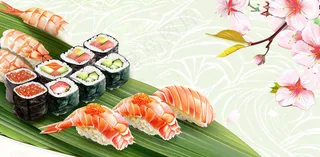 日韩料理美食摄影图背景