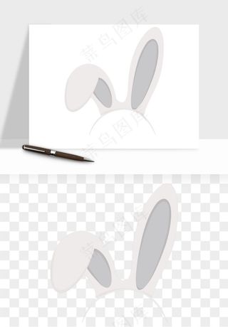 卡通兔子耳朵png免抠