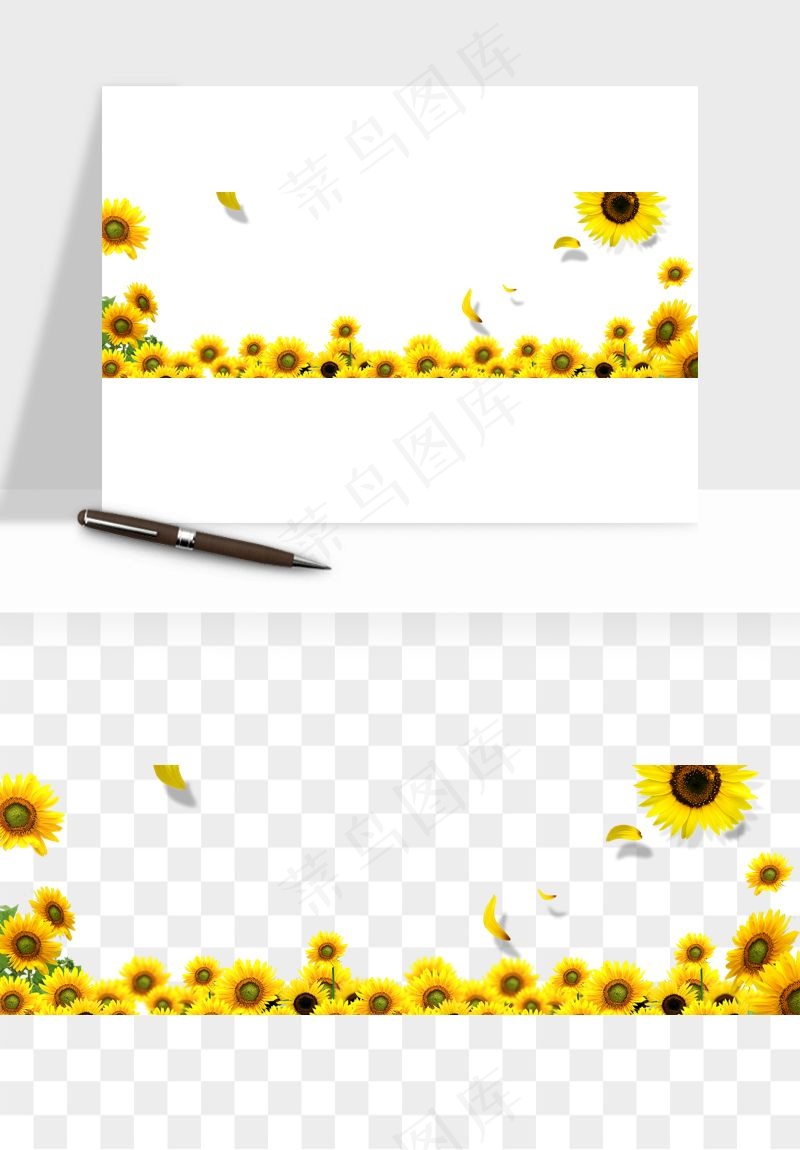 向日葵太阳花卉png免抠