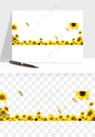 向日葵太阳花卉png免抠