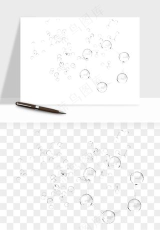 细胞水分子DNA精华成分png免抠