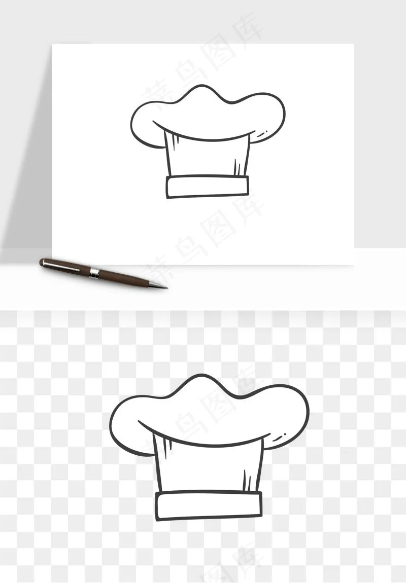 卡通厨师帽子png免抠