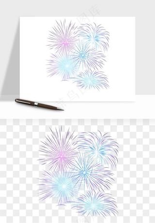 卡通烟花烟火礼花png免抠