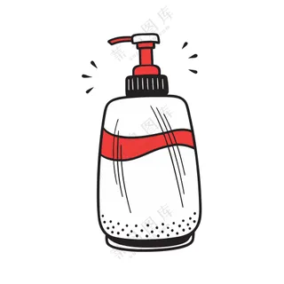 简约线条美妆洗护用品沐浴露