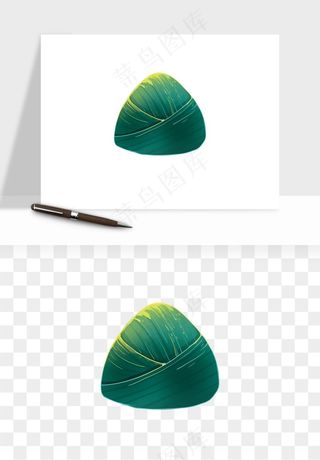 国潮粽子手绘肉粽png免抠