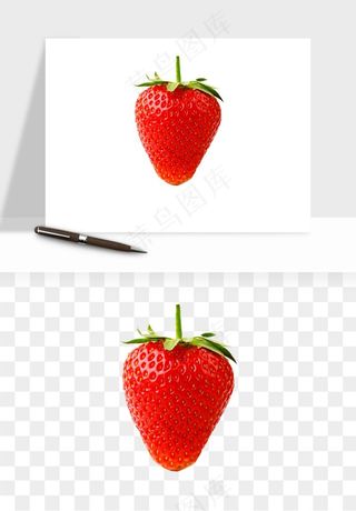草莓水果png免抠
