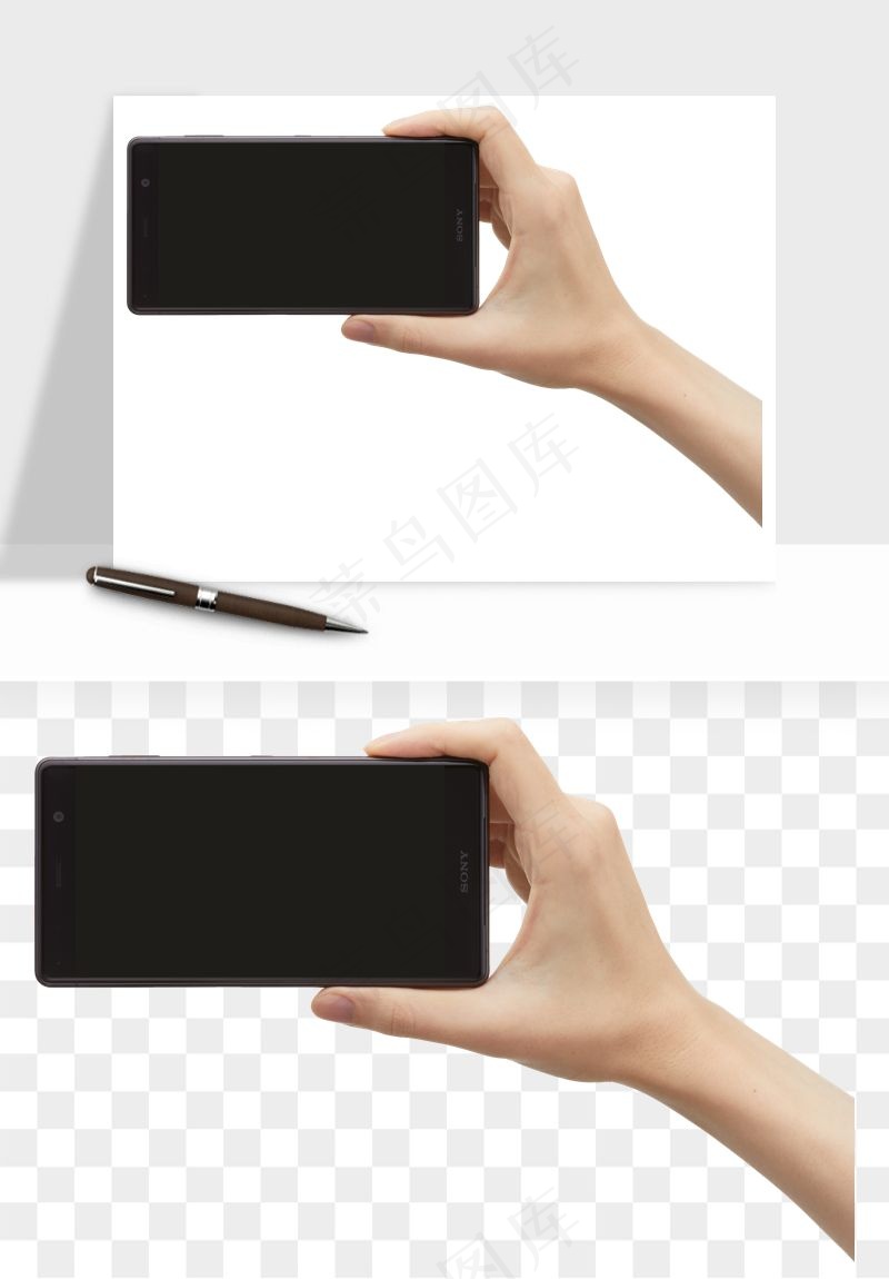 手拿手机素材png免抠