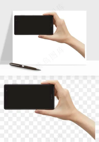 手拿手机素材png免抠