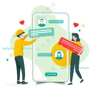 网络交友插画 (1)