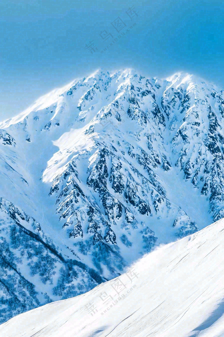 高原高山雪山风光风景摄影图