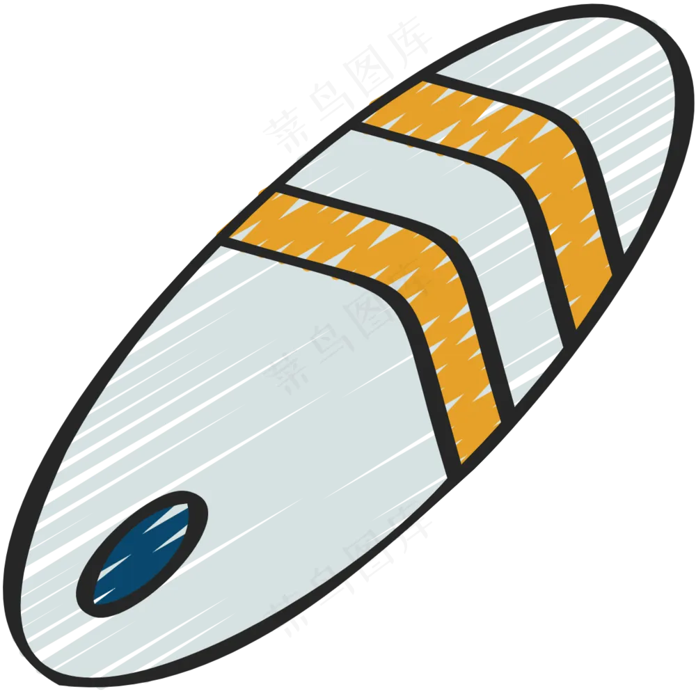 冲浪板 铅笔手绘图标 icon