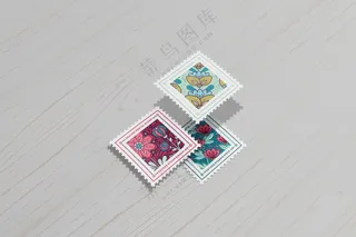 文创贴纸邮票样机-11
