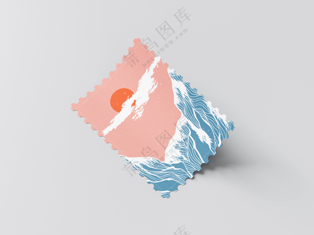 文创贴纸邮票样机-03