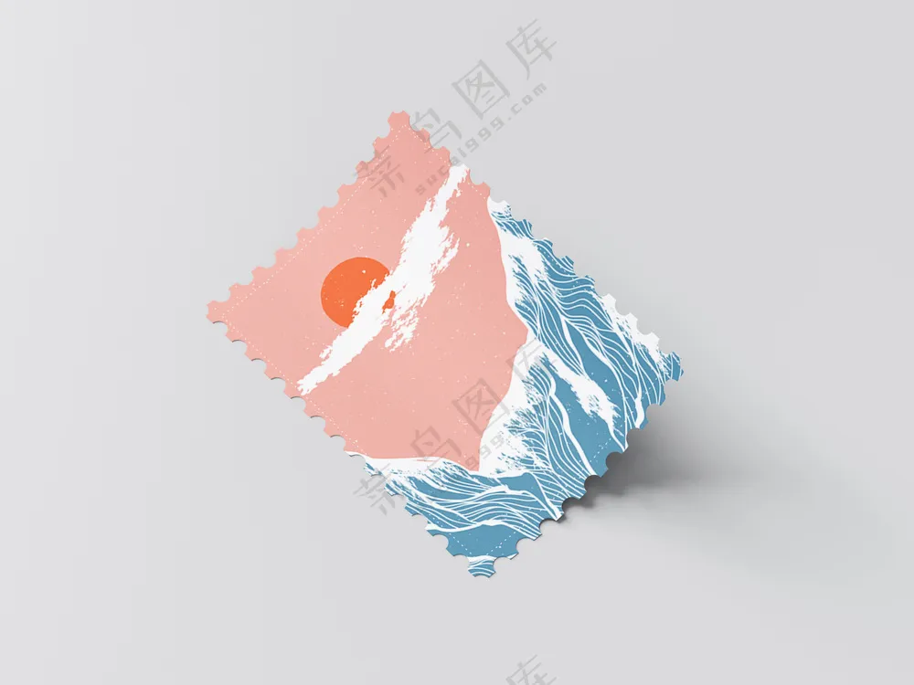 文创贴纸邮票样机-03