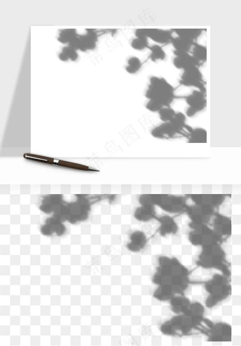 阴影植物窗户投影免抠元素