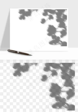 阴影植物窗户投影免抠元素