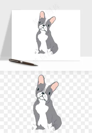 手绘狗狗宠物png免抠