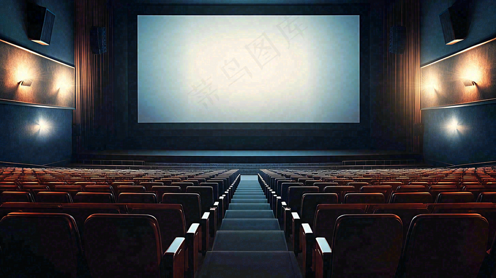 豪华电影院观影厅场景摄影图