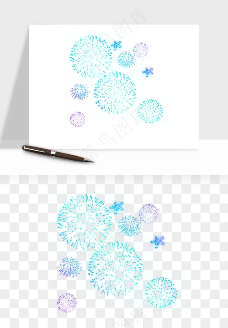 卡通烟花烟火礼花png免抠