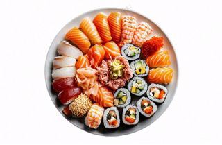 寿司三文鱼食物摄影图免抠