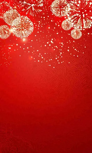 新年红色背景燃放烟花喜庆庆祝元旦背景