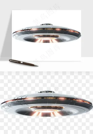 立体飞碟UFO外星人飞船png免抠