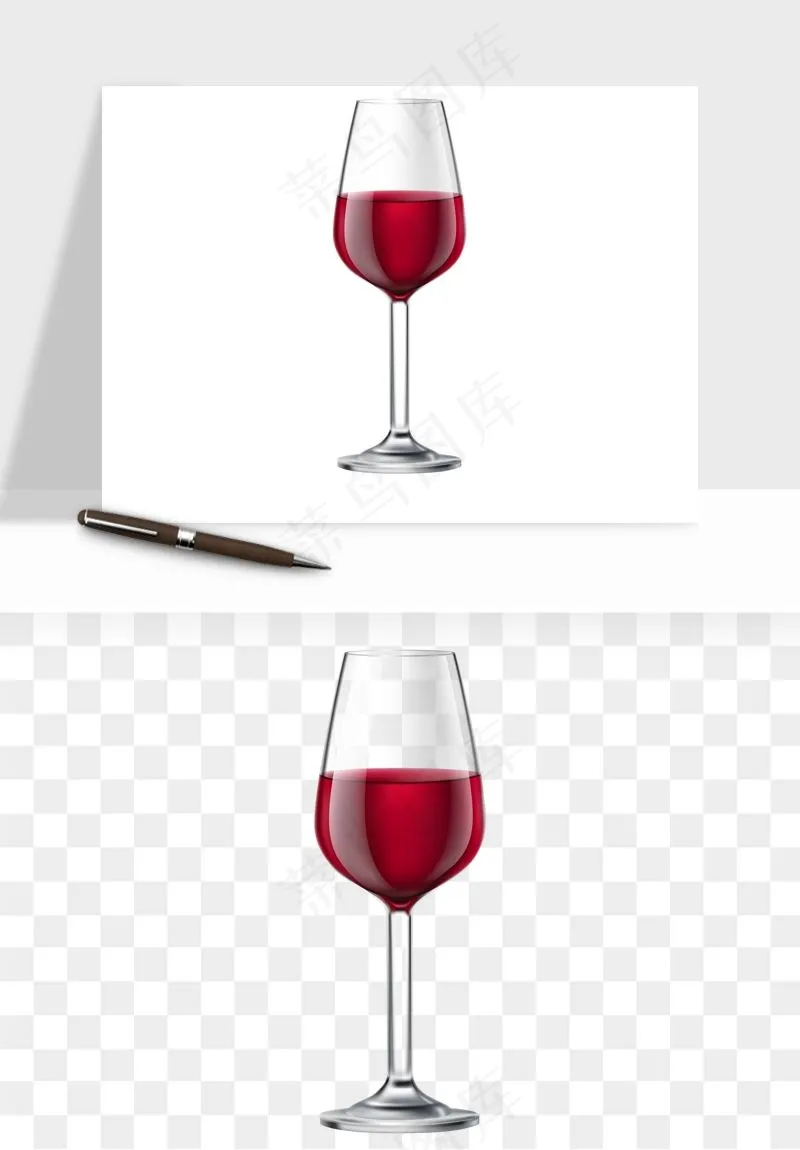 红酒玻璃酒杯png免抠