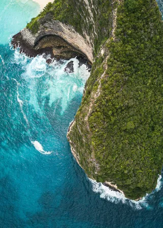 热带岛屿俯瞰图·自然风光·绿蓝交织·旅游屏保