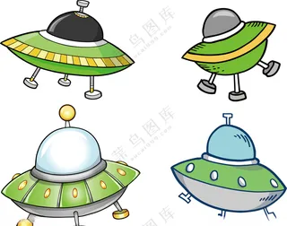 卡通外星飞碟太空宇宙飞船图卡通飞碟交通工具