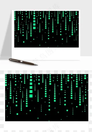 科技几何点线数字装饰png免抠