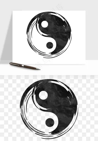 八卦太极阴阳风水png免抠