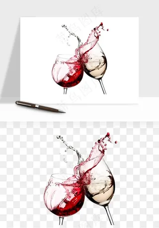 红酒玻璃酒杯png免抠