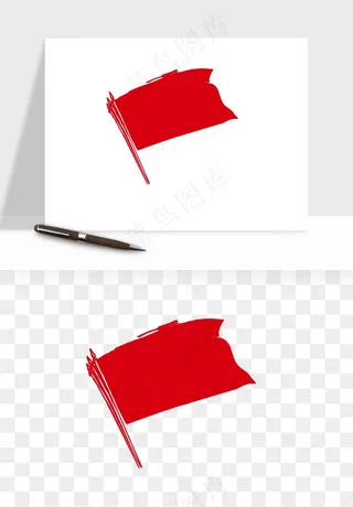 五星红旗党旗png免抠