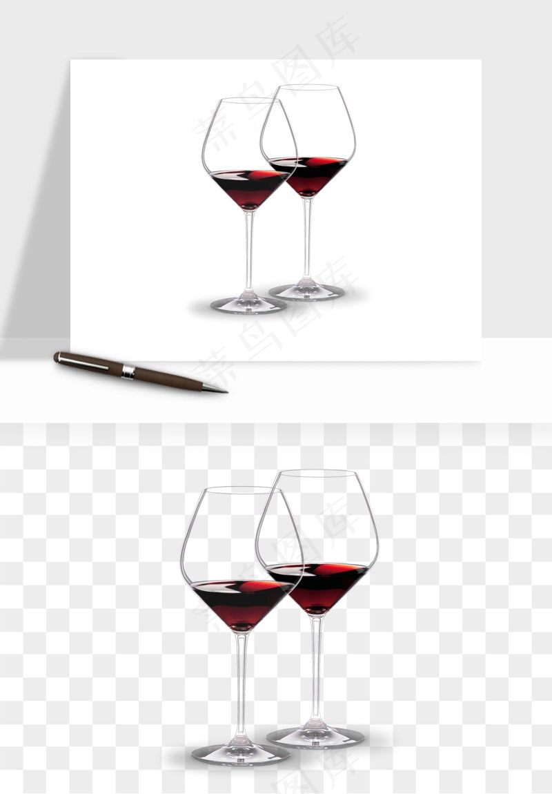 红酒玻璃酒杯png免抠