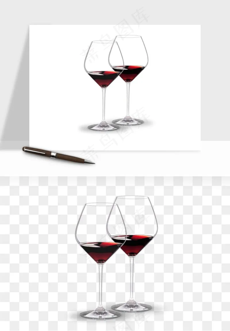 红酒玻璃酒杯png免抠