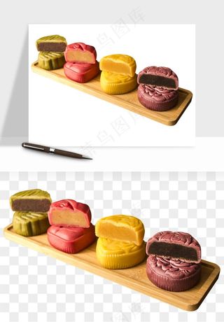 中秋月饼实物png免抠