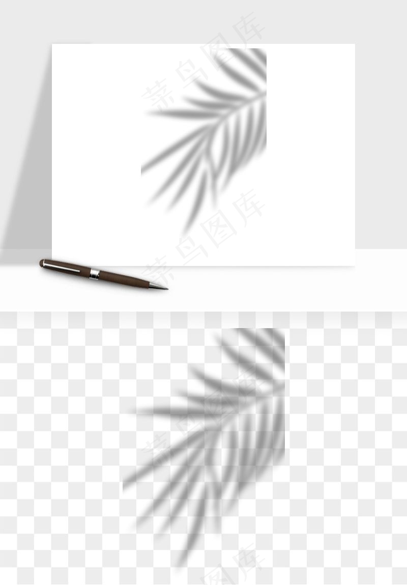 阴影植物窗户投影免抠元素