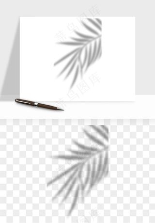 阴影植物窗户投影免抠元素