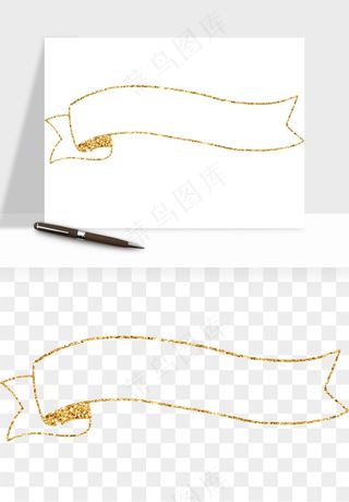 金色植物花环边框png免抠