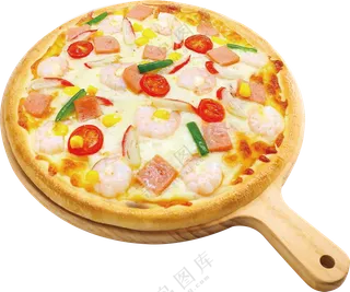 虾仁披萨素材