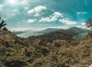 蓝天下的金色草原