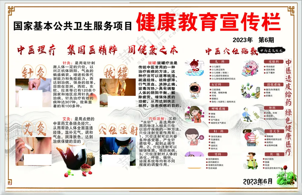 中医宣传栏健康教育广告设计