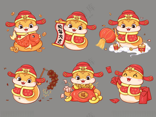 蛇年IP卡通蛇卡通蛇蛇年形象设计海报