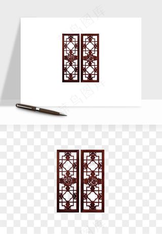 屏风国风元素png免抠