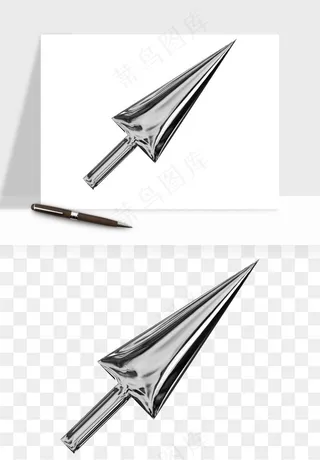 立体潮流金属质感小装饰png免抠